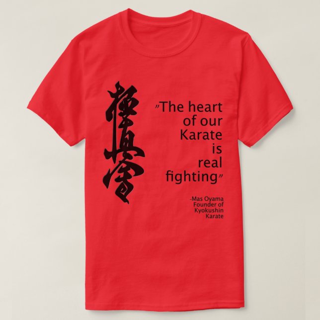 Camiseta Ouça o fundador Mas de Kyokushin Karate (Frente do Design)