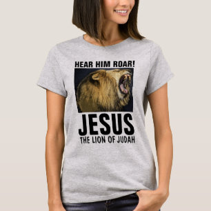 Camiseta OUÇA O RAIO DELE! JESUS, LÍÃO DAS T-Shirts JUDAH