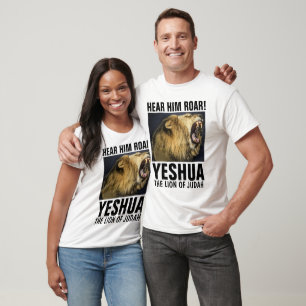 Camiseta OUÇA-O RUJIR! YESHUA, LEÃO de t-shirt de JUDAH