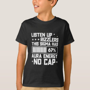Camiseta Ouça, Rizzlers, Este Sigma Tem 67 Energia de Aura