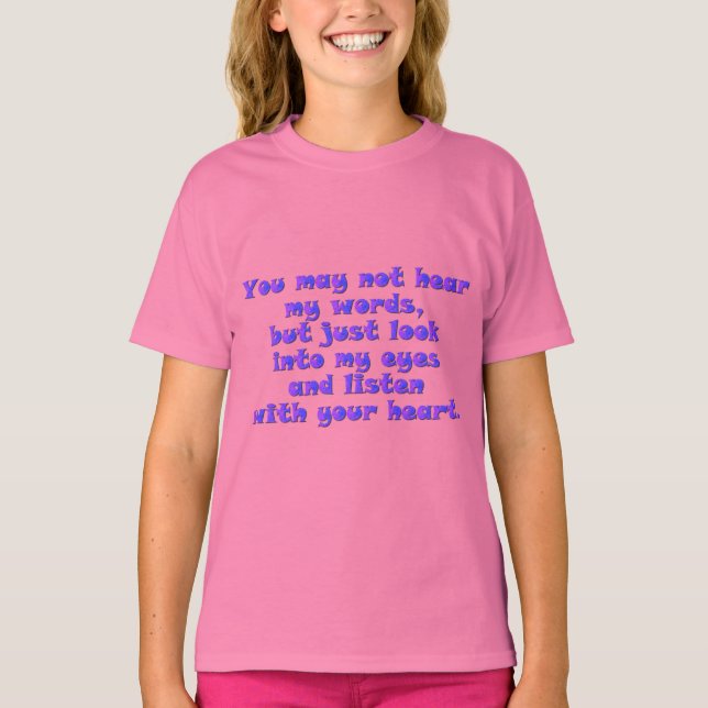 Camiseta Ouça seu coração (Frente)