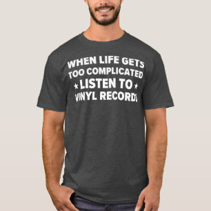 Camiseta Ouça Vinyl Records Engraçada Coleta LP