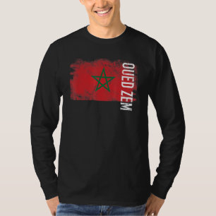Camiseta Ouçam A Bandeira Do Zem Marrocos Para Homens Marro
