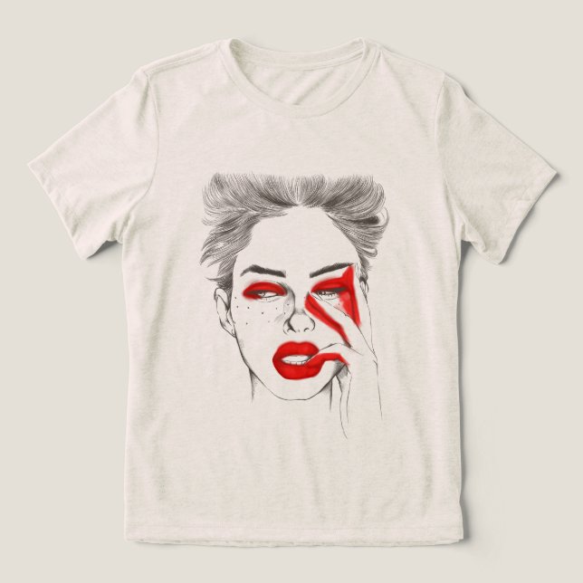Camiseta Oui Mon Cheri sem estampas (Design frontal)