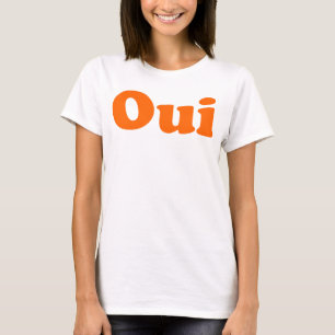 Camiseta Oui o t-shirt francês da palavra