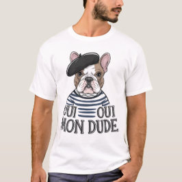 Camiseta Oui Oui Meu Cara – Cachorro Bulldog Francês Engraç