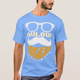 Camiseta Oui Oui Monsieur Mustache Gráfico Francês 1