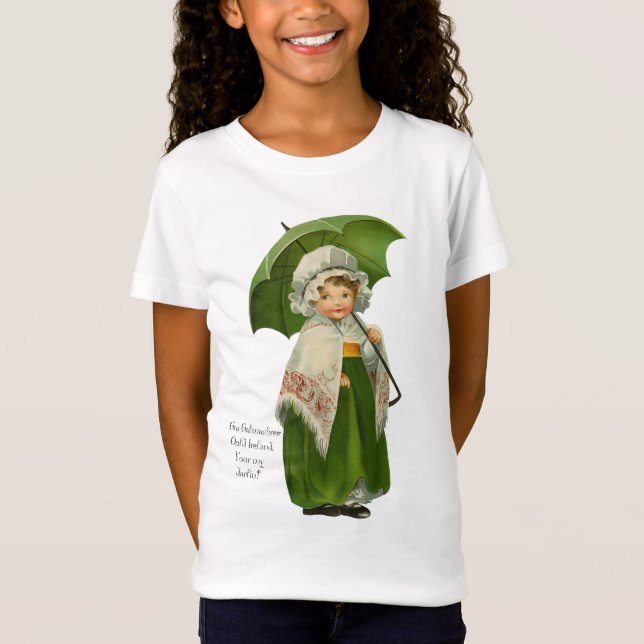 Camiseta Ould Irlanda Irish Umbrella Girl (Frente)