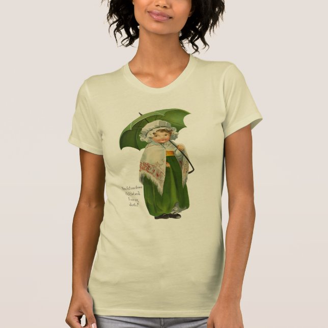 Camiseta Ould Irlanda Irish Umbrella Girl (Frente)