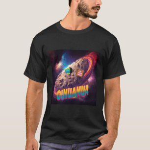 Camiseta oumuamua passando pelo cometa espacial