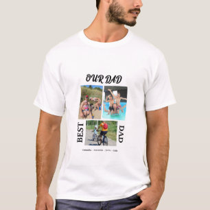 Camiseta Our Dad Best Dad Photo Collage Personalize Fathers