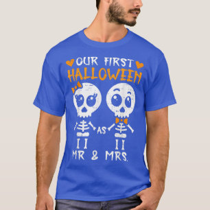 Camiseta Our First Halloween Mr MrsCouples Married Engaged 