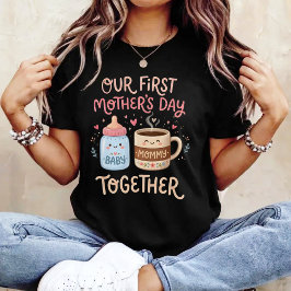 Camiseta Our First Mother’s Day Together New Mom Mommy 