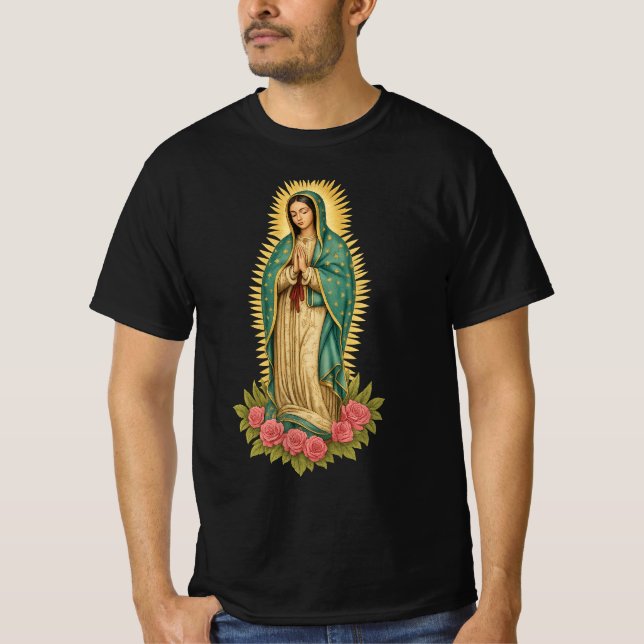 Camiseta Our Lady of Guadalupe : Virgin Mary Christian (Frente)