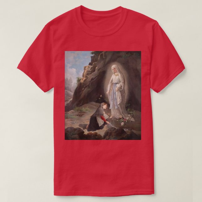 Camiseta Our Lady of Lourdes St Bernadette Immaculate Mary  (Frente do Design)