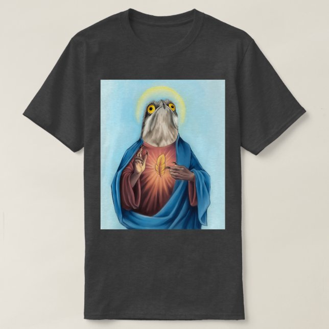 Camiseta Our Lord and savior potoo bird (Frente do Design)