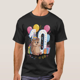 Camiseta Ouriço 10º aniversário menino menina 10 anos décim