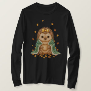 Camiseta ouriço Aconchegante de Outono   Ouriço de Outono c