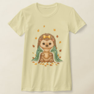 Camiseta ouriço Aconchegante de Outono Ouriço de Outono c