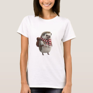 Camiseta ouriço Adorável com Mochila e Cachecol
