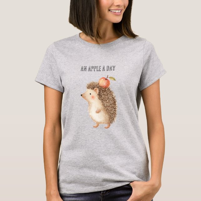 Camiseta Ouriço An Apple A Day (Frente)