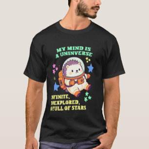 Camiseta ouriço astronauta orgulho do autismo - Chibi Ouriç