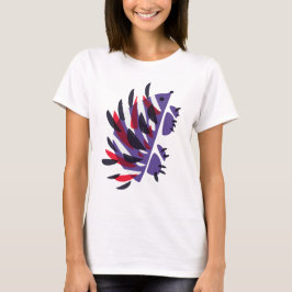 Camiseta Ouriço bonito geométrico abstrato colorido