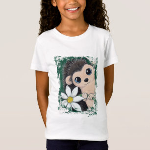 Camiseta Ouriço bonito que guardara um t-shirt da flor