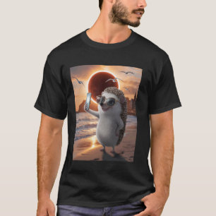 Camiseta ouriço-cacheiro tirando uma selfie Eclipse Total d