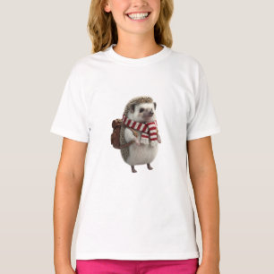 Camiseta Ouriço Cachorro Aventureiro Fofo