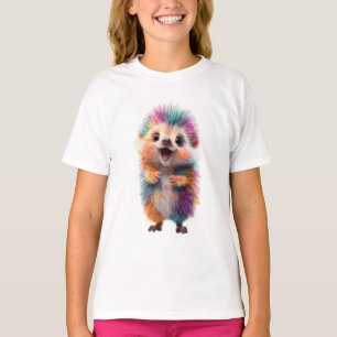 Camiseta Ouriço Cachorro Feliz Animais Crianças