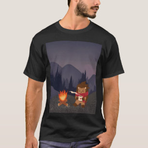Camiseta ouriço-campeão pela família de campistas de animai