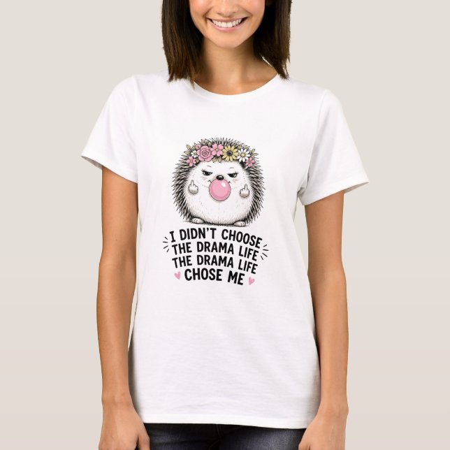 Camiseta ouriço da vida dramática (Frente)