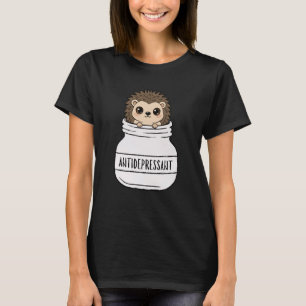 Camiseta ouriço engraçado fofo antidepressivo zoológico men