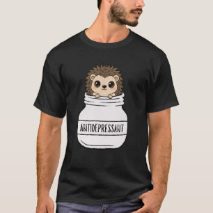 Camiseta ouriço engraçado fofo antidepressivo zoológico men