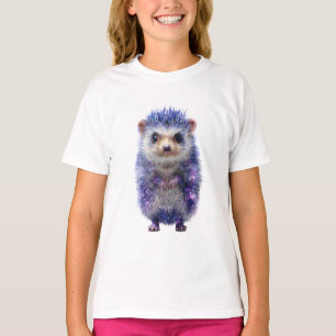 Camiseta Ouriço Espacial Galáxia Cósmica Crianças