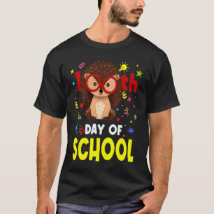 Camiseta Ouriço Fofo 100º Dia De Escola 100 Dias Aluno