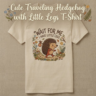 Camiseta ouriço fofo viajante com perninhas