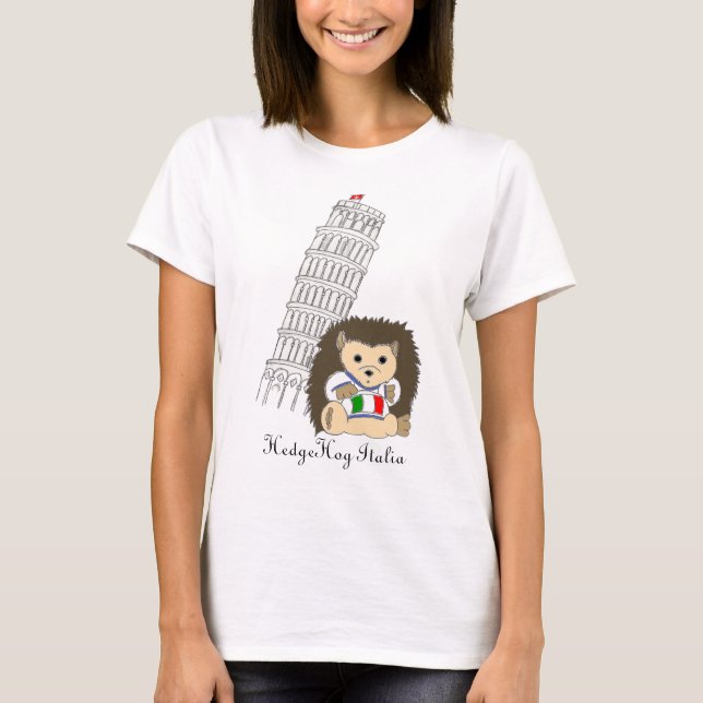 Camiseta Ouriço no T das mulheres de Italia (Frente)