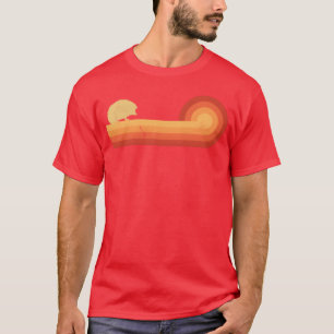 Camiseta Ouriço Retro Pôr do Sol Vintage 60s 70s para Mim m