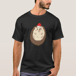 Camiseta Ouriço Santa Natal Inverno Hedgie Pet Mãe Hol
