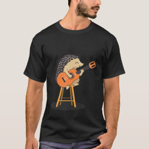 Camiseta ouriço tocando violão jogador fofo ouriço