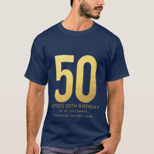 Camiseta Ouro 50º aniversário de casamento Partido Personal