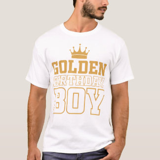 Camiseta Ouro Aniversário Boys Festa de aniversário Decoraç