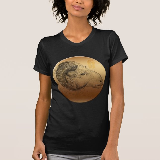 Camiseta Ouro ano Astrologia chinesa Zodiac Mulheres BT (Frente)