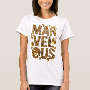 Camiseta Ouro Artístico MARAVILHOSO Impressão