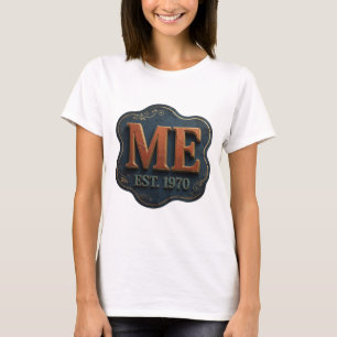Camiseta Ouro Artístico ME EST 1970 Design Moderno