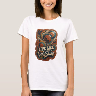 Camiseta Ouro Artístico VIVA COMO SE NINGUÉM ESTIVESSE OLHA