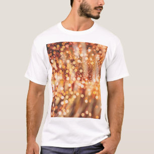 Camiseta Ouro Bokeh: Reprodução De Luz Vintage