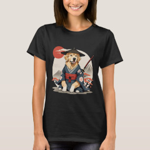 Camiseta Ouro bonito e recuperador como Samurai vende japon